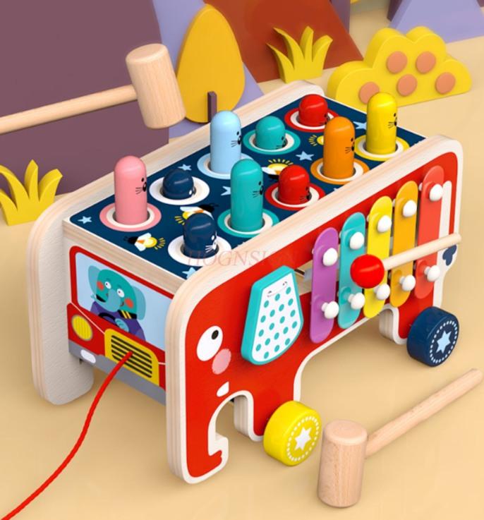 Large Ground Mouse Toy For Children'S Puzzle 1-3 Year Old Babies Hitting Mice