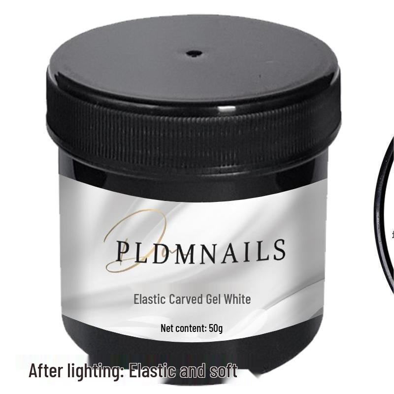 Xiaohongshu's Bestseller: Pure White Elastic 3D Carving Gel for Nail Art, No-Wipe Formula, Nail Salon Special.