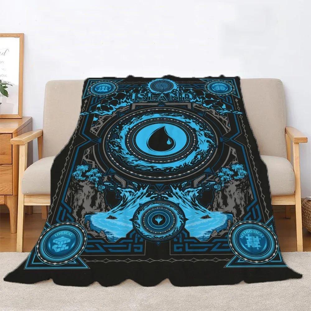 Magic the Gathering Kawaii Blanket King Size Bed Blankets & Throws Microfiber Bedding Knitted Plaid Home Interior Beach Towel