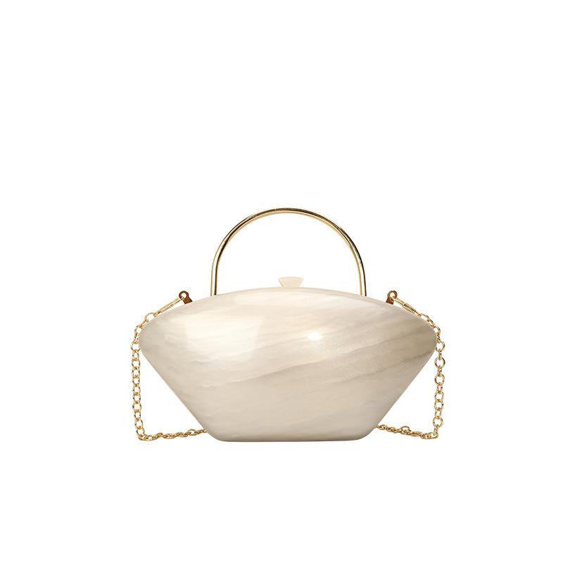 Women's Bag 2025 New European and American Fashion Niche Dinner Bag Acrylic Goose Egg Personalized Box Bag