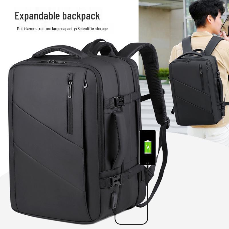 Men's Expandable Business Casual Backpack - Multifunctional, Large Capacity for Commute and Travel