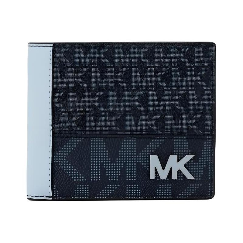 MICHAEL KORS COOPER Logo Foldable Coated Canvas Wallet Men s Blue синий