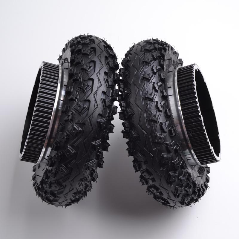 8" Electric Skateboard Synchronous Wheel with 72-Tooth Pulley, Gear Wheel, Inflatable Tire, Aluminum Alloy 200X50.