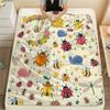 1Pc Cute Cartoon Print Flannel Blanket, High Quality Comfortable for All Seasons, Home Decor, Warmth and Comfort, Perfect for Christmas Gifts W49