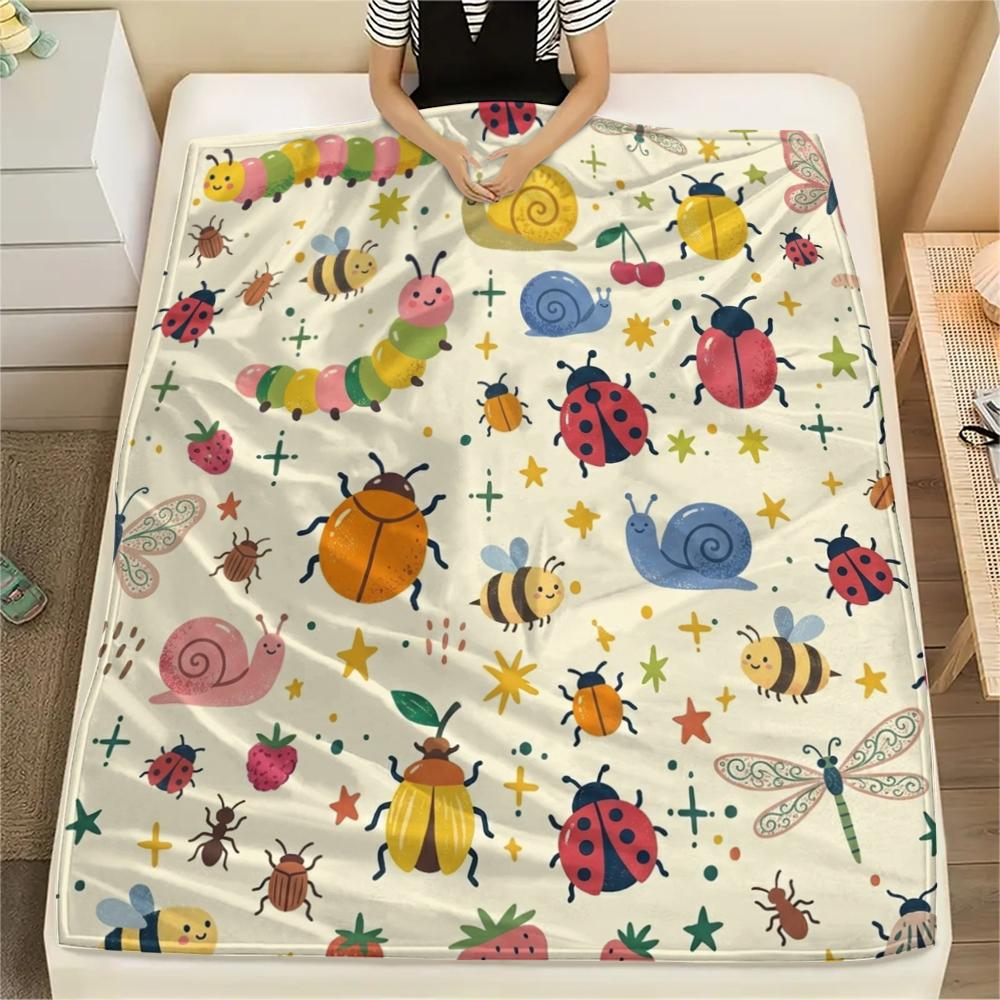 

1Pc Cute Cartoon Print Flannel Blanket, High quality Comfortable for All Seasons, Home Decor, Warmth and Comfort, Perfect for Christmas Gifts W49 80cm x 120cm