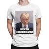 Trump Mugshot Never Surrender T-Shirt Uomo Cotone Unica Maglietta Girocollo Donald Tee Manica Corta Abbigliamento Taglia Grande