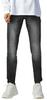 SWANUNION Men's Denim Skinny Pants, Stretch Bottoms, Distressed Jeans, Skinny, Size M, Black Wash, F1113-m-va