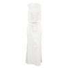 Spring and Summer New White Cotton and Linen Sleeveless Stand-up Collar Top Slit Loose Long Skirt Two-piece Set Simple Commuter Suit Women