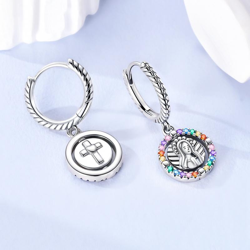 925 Silver Earrings Flower Bee Stars Bow Earrings Colorful Zircon For Women Making Jewelry Gift Girl Women