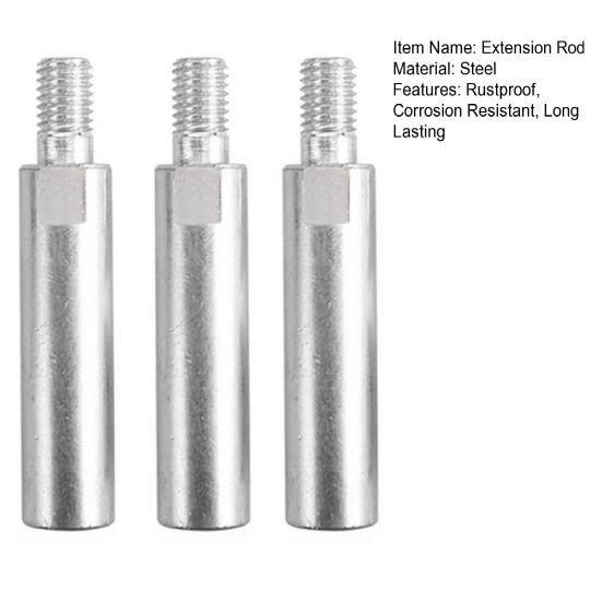 1/2/3 Adet Açı Taşlama Makinesi Uzatma Çubuğu Paslanmaz Korozyona Dayanıklı Sabit Bağlantı Parlatma Makinesi Adaptörü Kolu Açı Taşlama Makinesi Uzatma Direği