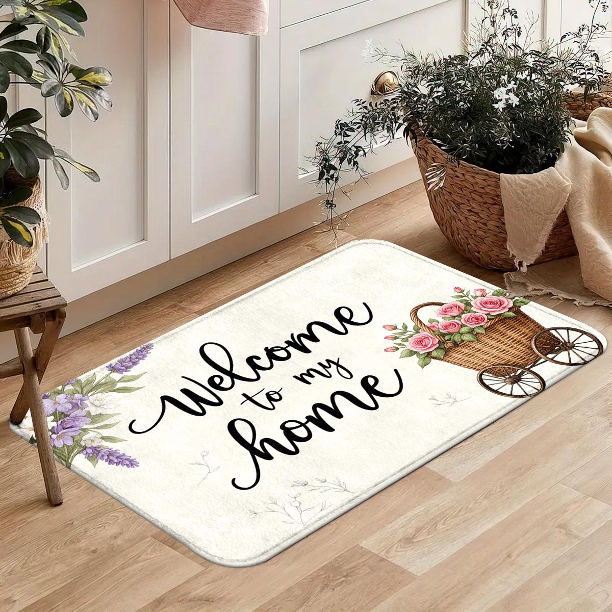 Flanellen Schildpad, Vloermat, Antislip Absorberende Voetmat Bij de Entree, Vuilafstotend Tapijt Bij de Entree van het Huis 40x60cm