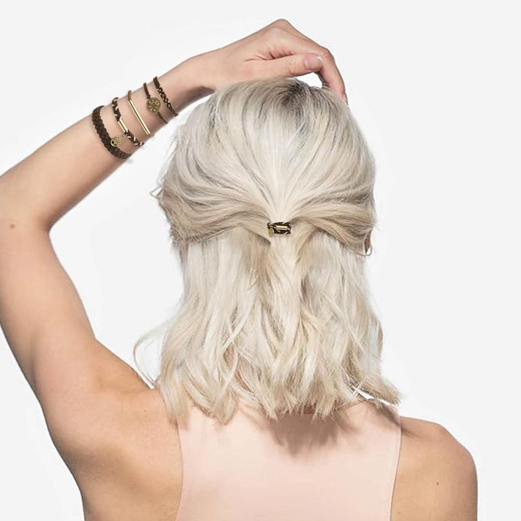 Pack Of 10 Elastic Hair Scrunchie Bracelets For Women And Girls Hair Rope Ponytail Holder For Curly Heavy Long Hair