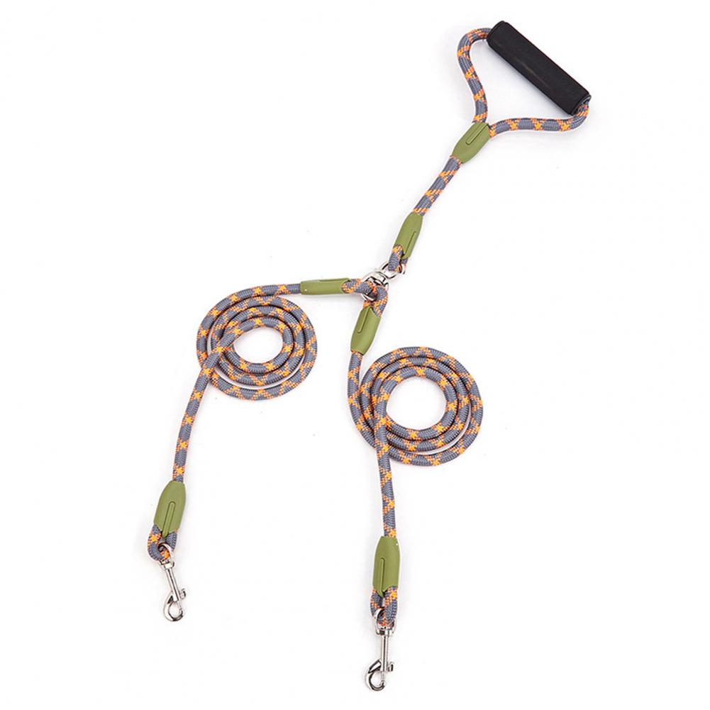 Dog Leash with Secure Connection 360-degree Rotary Clamp Design Leash Hands-free Dual Dog Leash Set for Medium Dogs