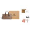 Coach Rowan 32 Gold Micro Logo Zipper Closure Pvc Leather Shoulder Crossbody Tote Bag Large Women handbags Brown CW422-IMXHE
