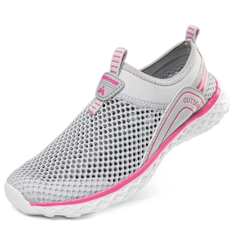 Yeni yaz file yüzey nefes alabilen günlük spor ayakkabılar erkek ve kadın sevgililer için açık hava yürüyüşü hafif büyük beden ayakkabılar