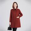 Fengmao Women's 100% Wool Double-Faced Mid-Length Coat