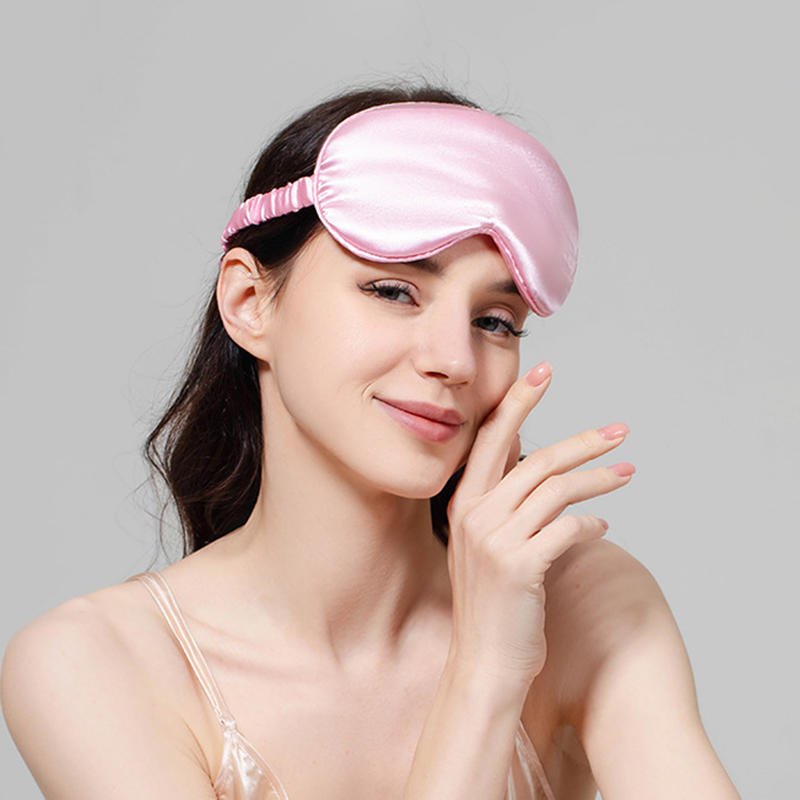 Elegant Black Imitation Silk Eye Mask, Blackout Eye Mask, Breathable Travel Nap Eye Mask, Sleeping Eye Mask, Sleep Protection Eye Mask