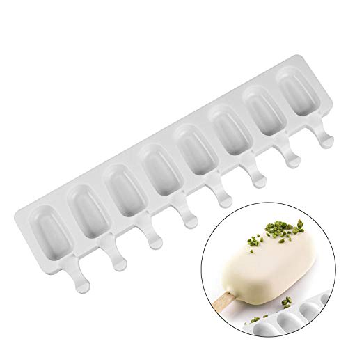 Kingsie Silicone Popsicle Maker, 8-Cavity Popsicle Mold, Ice Cream Mold, for DIY Confectionery, Home Use