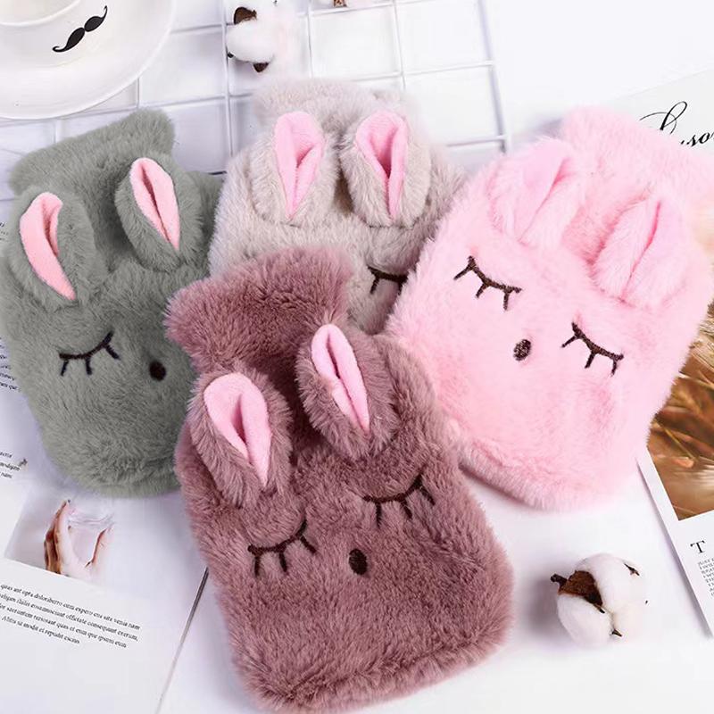 Cute Cartoon Water-Filled Warm Baby Winter Cold Protection Plush Water Bag