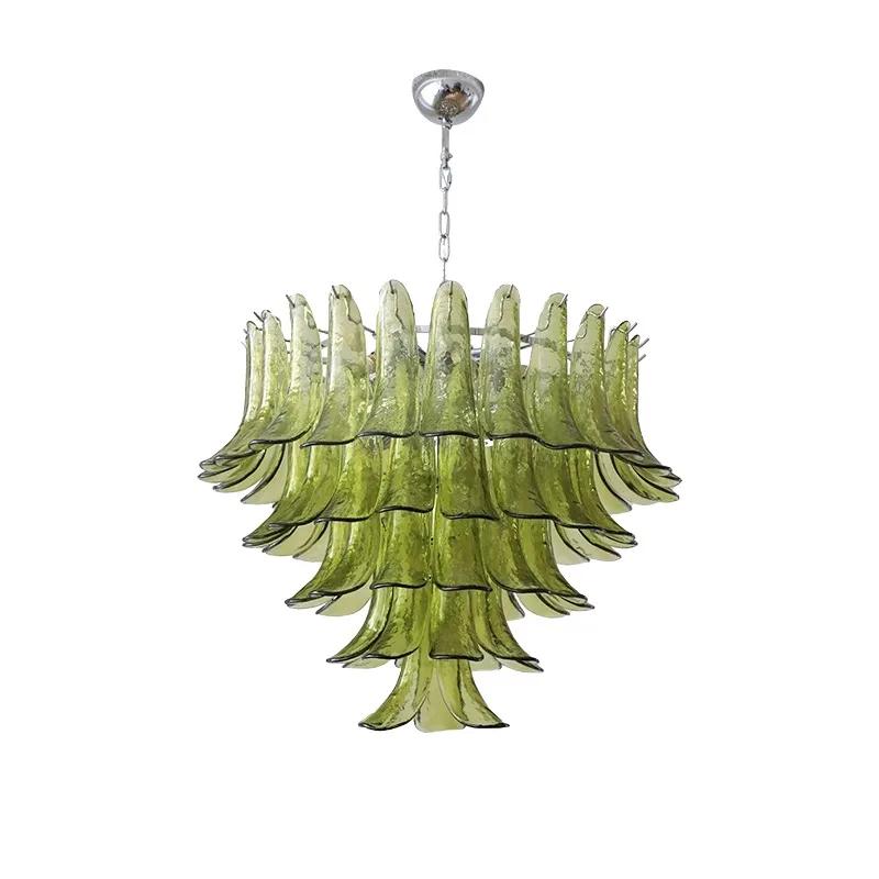 Nordic luxury Chandelier French glass pendant light dimmable LED light living room hotel bedroom decorative lighting fixtures