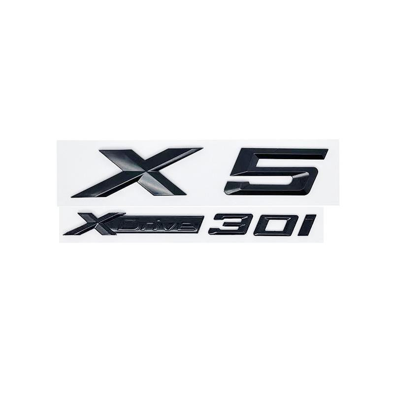 3D ABS Adhesive Black Letter Badges for Trunk Emblem suitable for BMW X5 E53 E70 F15 G05 models XDrive28i 30i d 35i 40i 48i 50i