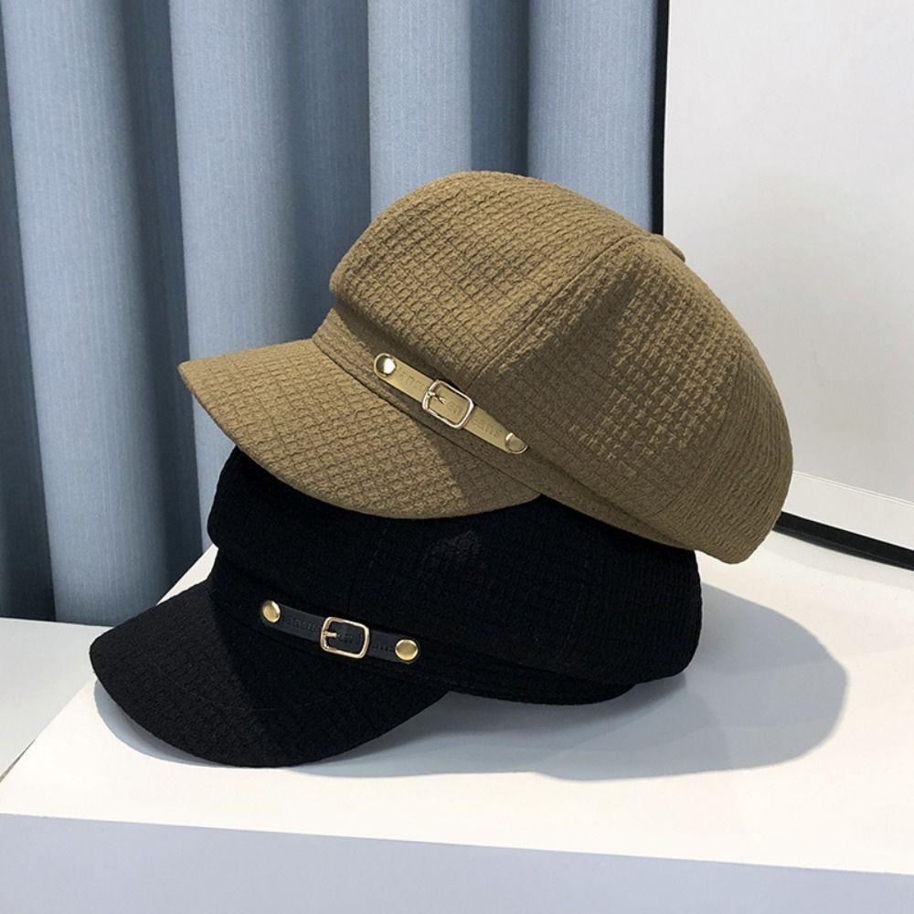 New Octagonal Newsboy Hat Accessories Retro Visors Cap Fashion Designer Berets Caps Women