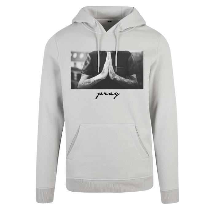Sweatshirt à capuche Mister Tee Pray - gris clair - S