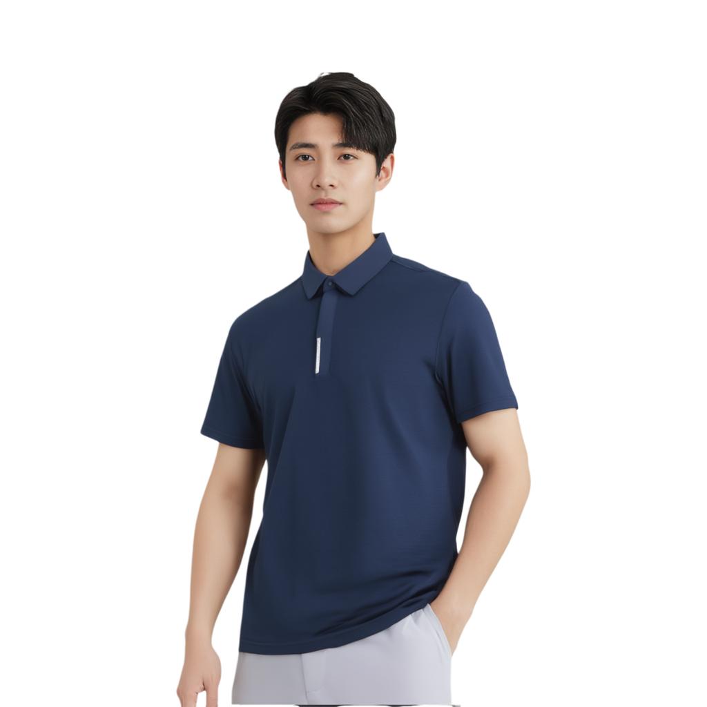 Li Ning Polo Shirt Men's Dark Ship Blue APLU197-1