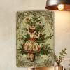 Vintage Christmas Metal Wall Decor 8x12 Inch - Festive Fun Scene for Living Room Café Decoration