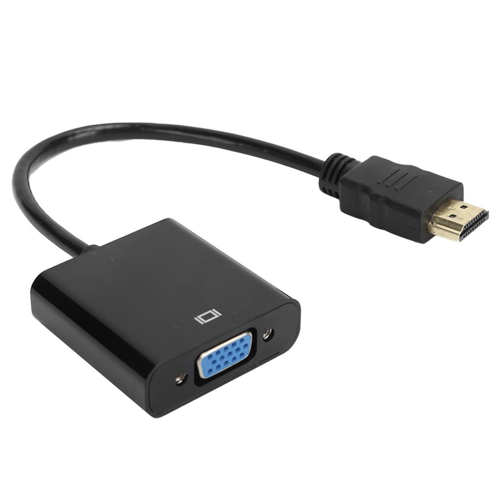 HD Multimedia Interface to VGA Adapter Converter Cable for Computer Laptop Monitor ProjectorBlack