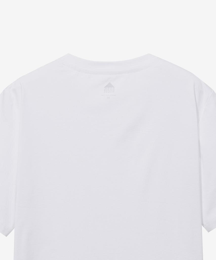 BASIC HOUSE Women'S Cool Sorona Semi-Overfit Round Neck Short Sleeve T-Shirt White Lzts3202