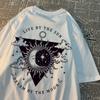 Live By The Sun Dream By The Moon Tshirt Men Women Hip Hop Cotton Casual Tops Pattern Sweat Summer Clothing Fashion Loose Tshirt