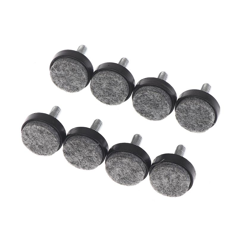 4/8 Peças Feltro Ajustável Redondo Parafusos de Perna de Móvel Antiderrapante M6 M8 Mesa Cadeira Armário Pés de Equilíbrio Almofadas