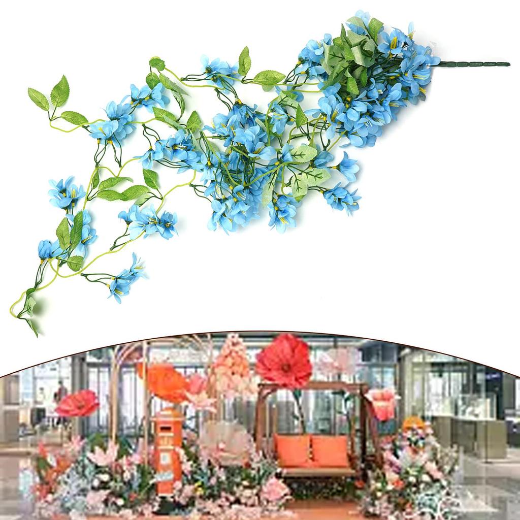 Artificial Hanging Vine Decor Fake Morning Glory Garden