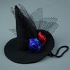 Witch Pet Hat Costume Accessory With Pumpkin And Bat Designs For Wear Halloween