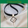 Elegant 2021 New Black Rope Choker Necklace With Geometric Diamond Shape For Women