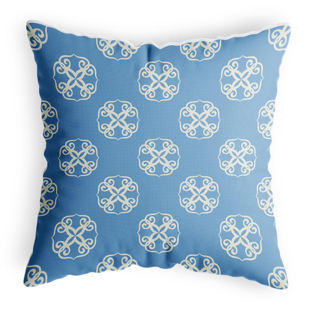 Blue and White Porcelain Style Pillow Cover Retro Home Bedside Wooden Sofa Pillow Cover Cotton Linen Polyester Living Room Chair Cover