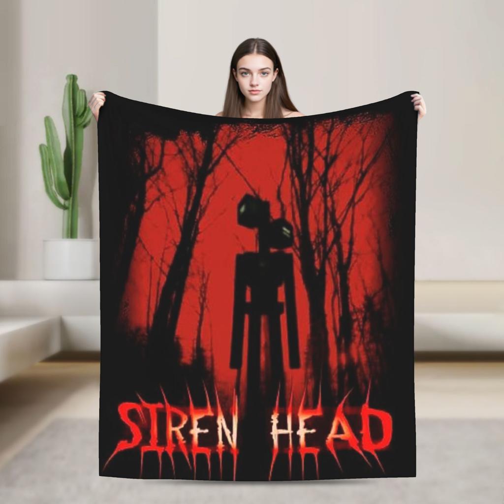 New Arrival Siren Head In Dark Forest Blanket Ultra-Soft Coral Fleece Plush Comfortable Throw Blankets Machine Washable