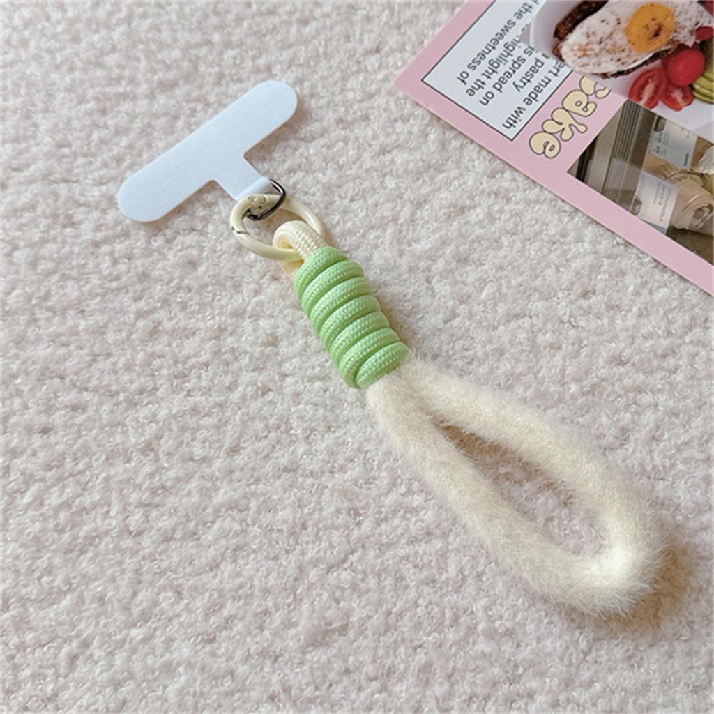 Winter Plush Lanyard Colorful Phone Strap Bag Strips Keycord Hanging Trousers Accessories Stylish Anti-loss Keychain Wrist Rope