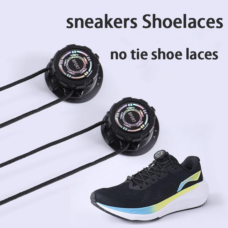 Lacci per Scarpe con Fibbia Girevole in Corda Spessa, Lacci Automatici Aggiornati Senza Lacci, Accessori Pratici per Scarpe da Ginnastica per Adulti e Bambini
