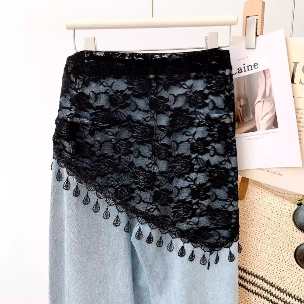 Durchsichtiger Netz-Hüftschal mit Blumenmuster, Taillengürtel-Schal, Vielseitiges Boho-Bandana für Damen