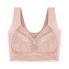 Reggiseno da Donna con Spalline Larghe in Pizzo Senza Cuciture Morbido Traspirante Stile Canotta Reggiseno Imbottito Push Up Reggiseni Elasticizzati Biancheria Intima da Donna
