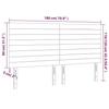 VidaXL Tête de Lit à LED Meuble de Chambre à Coucher Accessoire de Lit Double Tête de Cadre de Lit Intérieur Gris Foncé 3122625