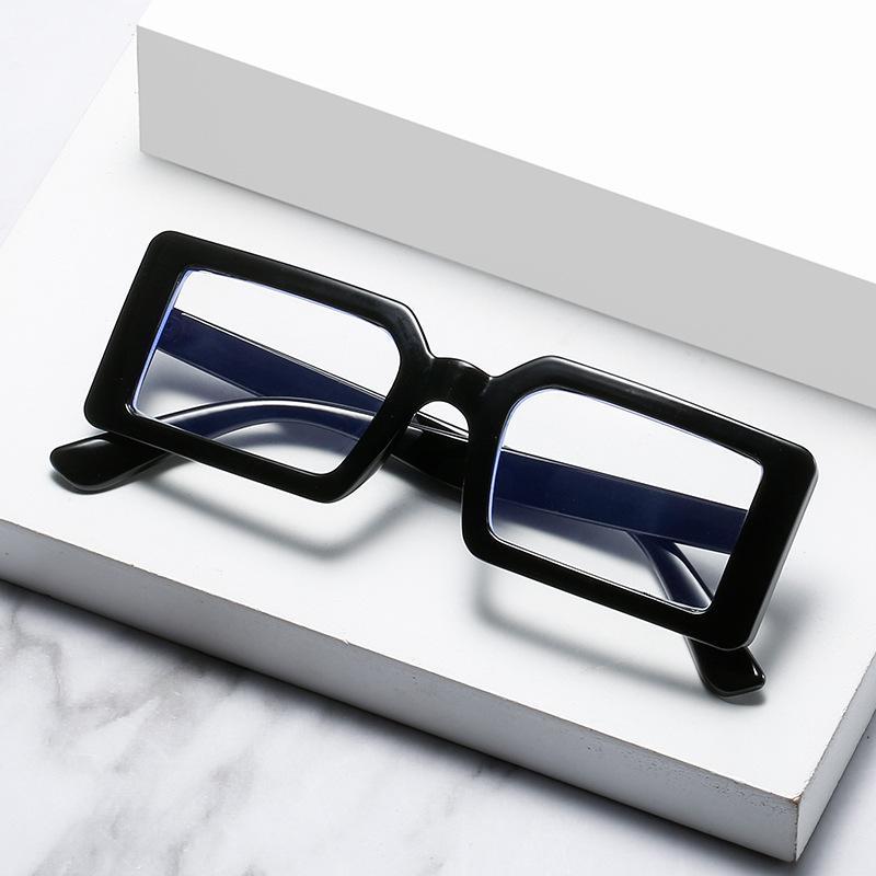 New Plain Anti-Blue Transparent Glasses Retro Literary Jelly Flat Glasses Can Be Equipped With Myopia Glasses Frame Tide