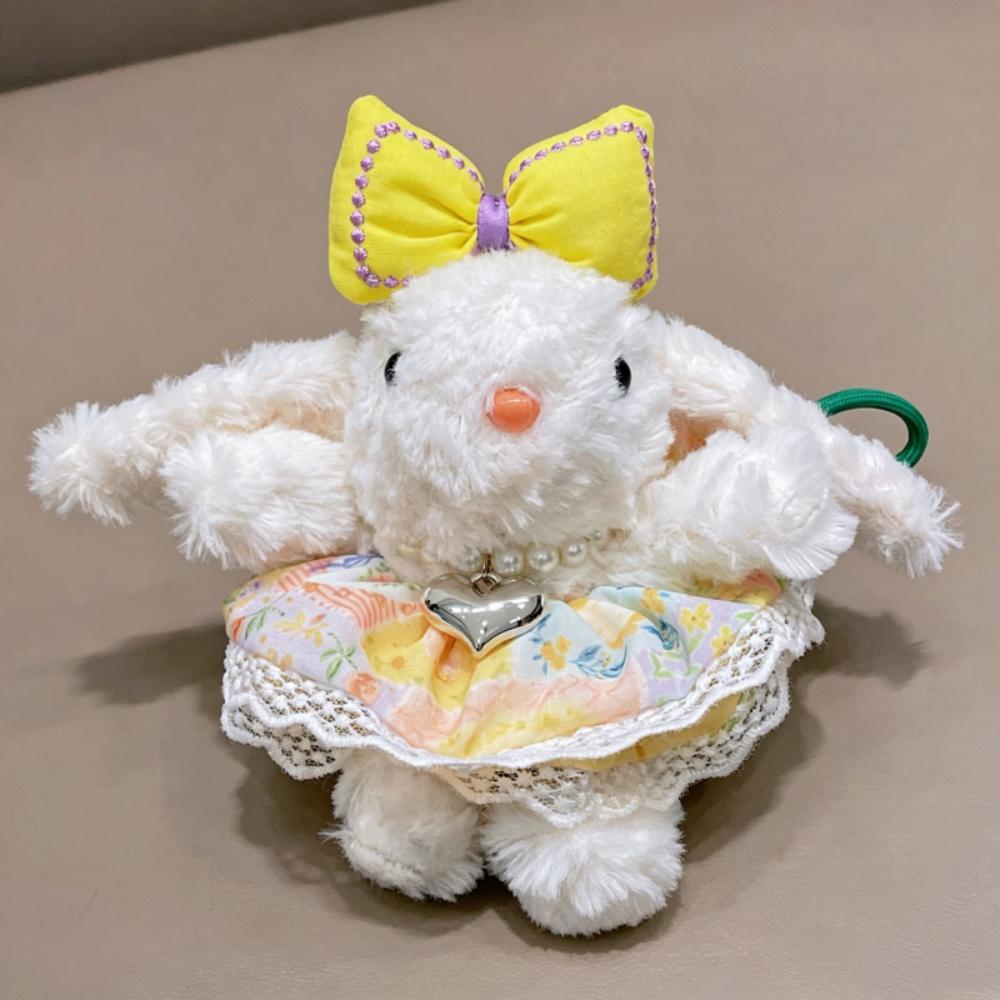 Long-eared Plush Rabbit Pendant Hanging Decoration Stuffed Rabbit Bunny Keychain Women Girls