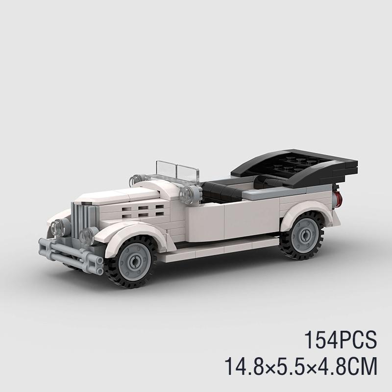 City vintage Speed car MOC rally sports model Building Blocks Old Super race classical Vehicle  Racing Bricks Christmas Gift toy