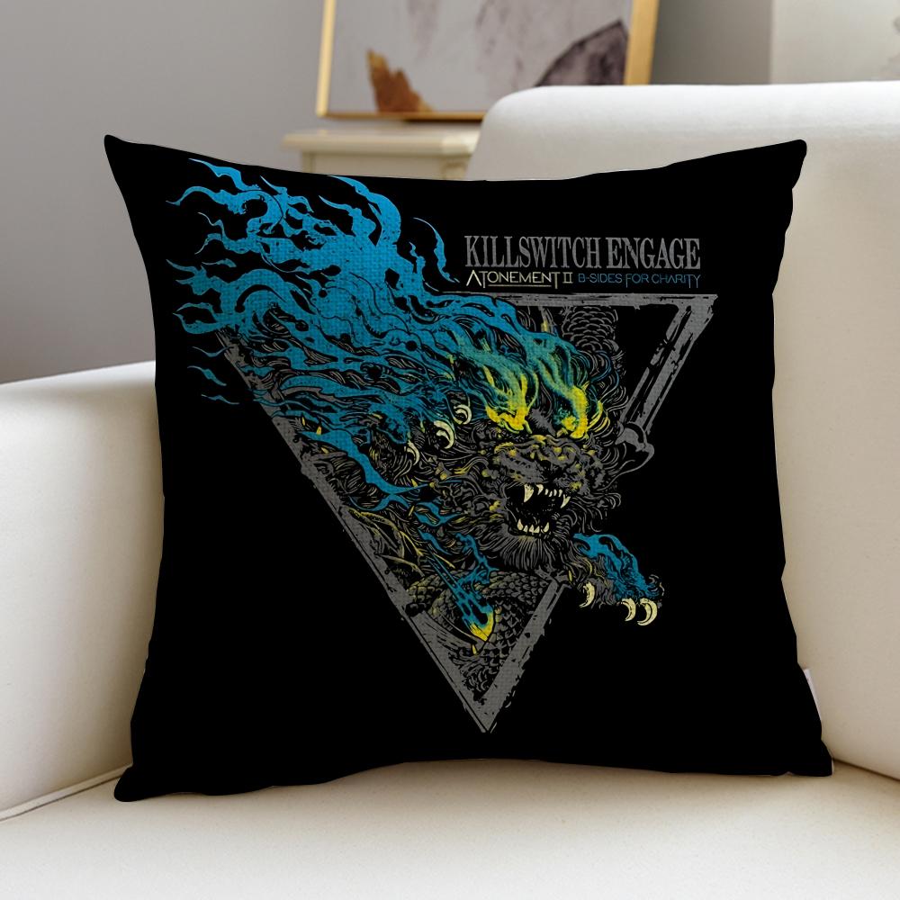 

Metal KKillswitch EngageS Cushion Cover Breathable and skinfriendly linen pillowcase square removable and washable cushion 30X30cm