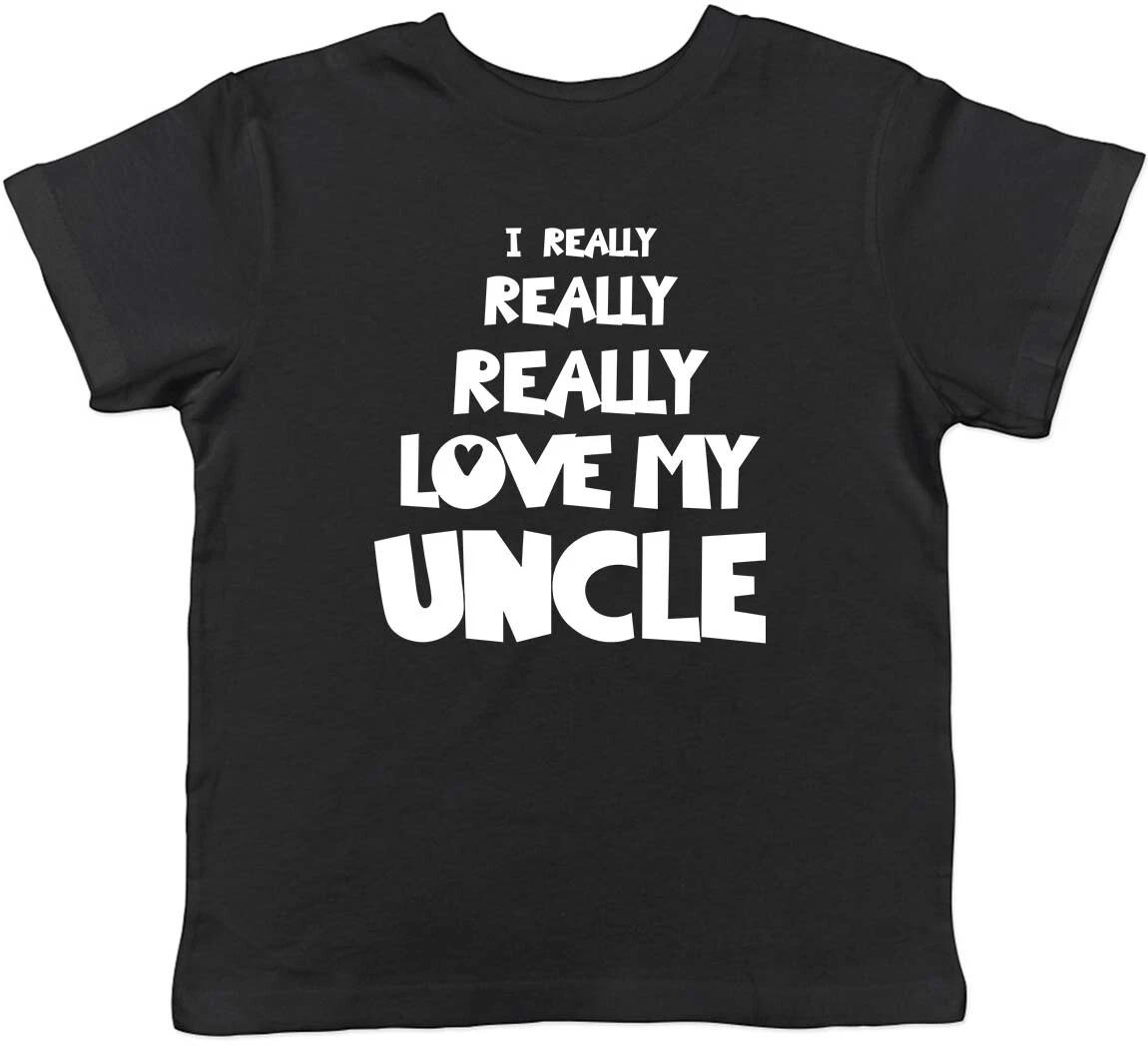 I Really Really Love My Uncle Childrens Kids T-Shirt Boys Girls 160