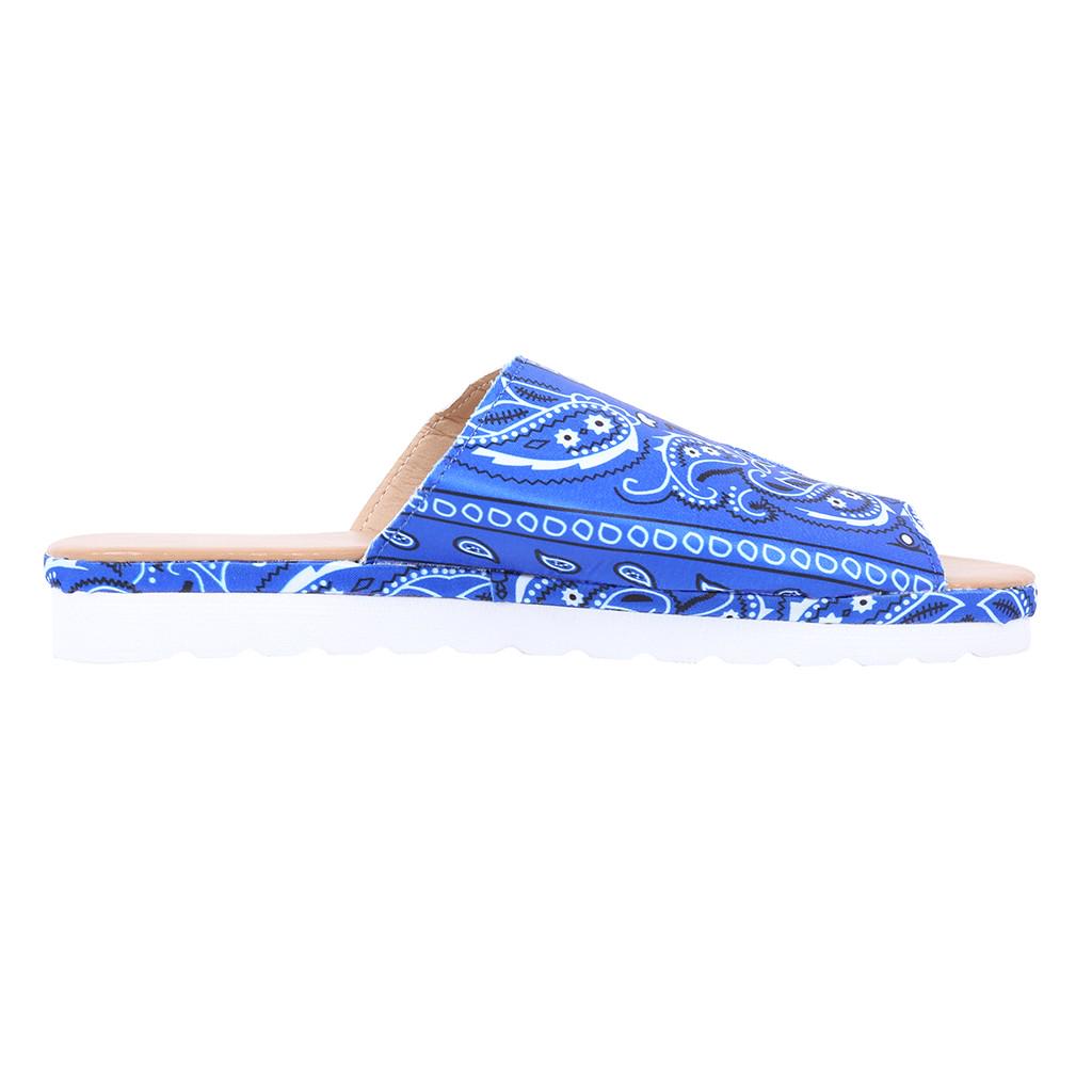 Womens Flip Flop Open Toe Flowers Sandals Lace Flat Slipper Casual Shoe