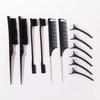 12 piece barber styling comb set with 6 styling clips. Salon anti-static styling comb set, suitable for hair styling